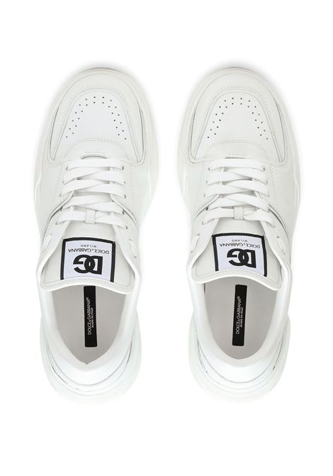 white nappa leather Roma low-top sneakers  featuring DG logo  DOLCE & GABBANA | CS2036-A106580001